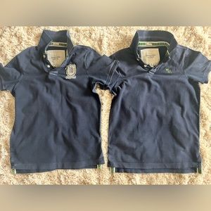 Abercrombie & Fitch 2 Blue Polos Lot